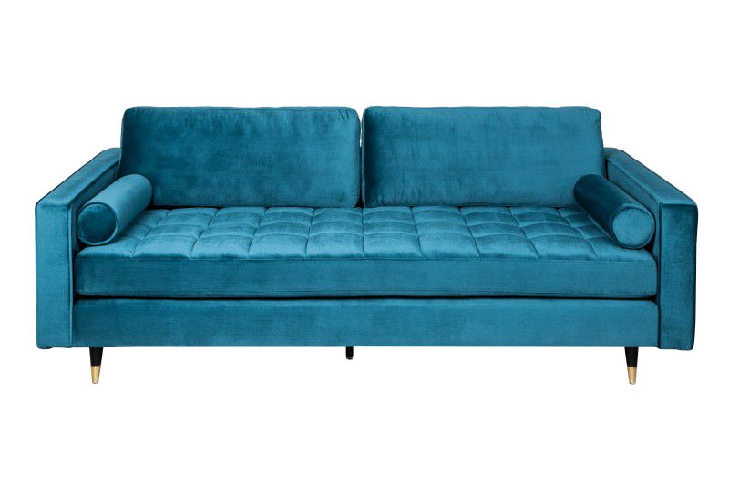 velka modra sedacka Velvet aqua